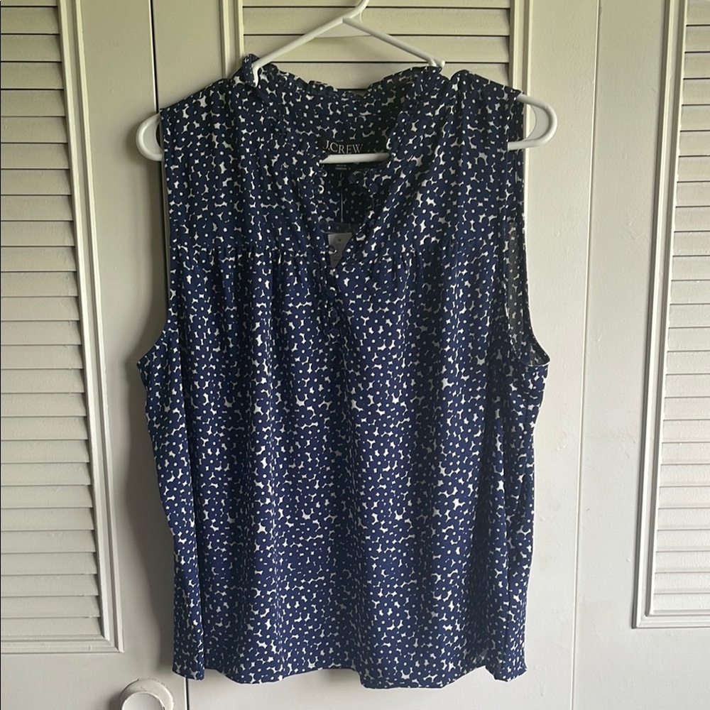J. Crew Women's Navy Sleeveless Top